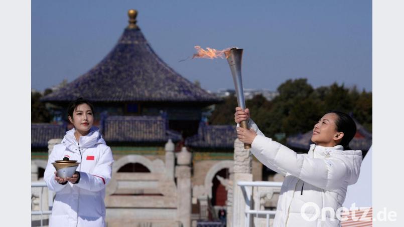 Der Fackellauf für die Winter-Paralympics in Peking hat begonnen Bild: Ng Han Guan/AP/dpa