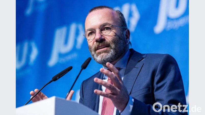 Manfred Weber (CSU), Vorsitzender der EVP Fraktion im Europaparlament. Bild: Armin Weigel/dpa/Archivbild