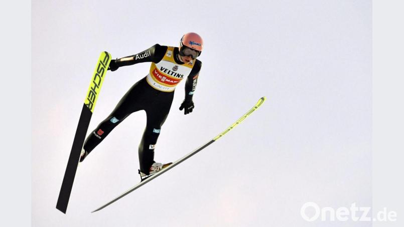 Skispringer Karl Geiger kam in Lahti nicht über den fünften Platz hinaus. Bild: Antti Yrjönen/Lehtikuva/dpa