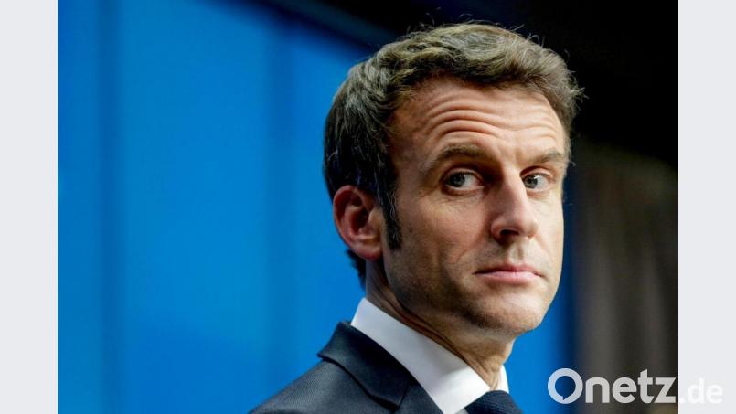 Emmanuel Macron, Präsident von Frankreich, stellt sich für eine zweite Amtszeit zur Wahl. Bild: Olivier Hoslet/Pool EPA via AP/dpa