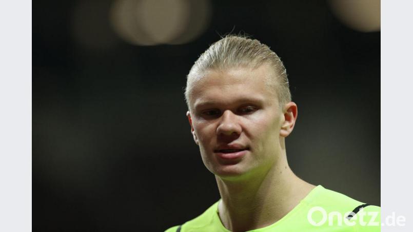 Die Muskelverletzung im Adduktorenbereich ist hartnäckiger als erwartet. Erling Haaland fällt wohl weiter für den BVB aus. Bild: Christian Charisius/dpa