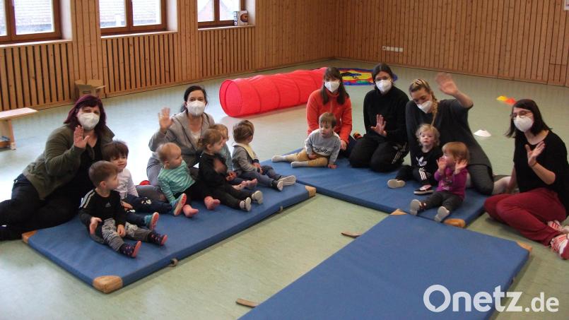 Das &quot;Baerchen&quot;-Turnen&quot; konnte nach langer Pause wieder abgehalten werden. Bild: Kinderhaus Steinwaldwichtel/exb
