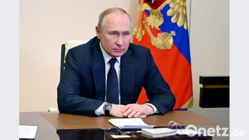Kremlchef Wladimir Putin während einer Sitzung des Sicherheitsrates. Bild: Andrei Gorshkov/Pool Sputnik Kremlin/AP/dpa