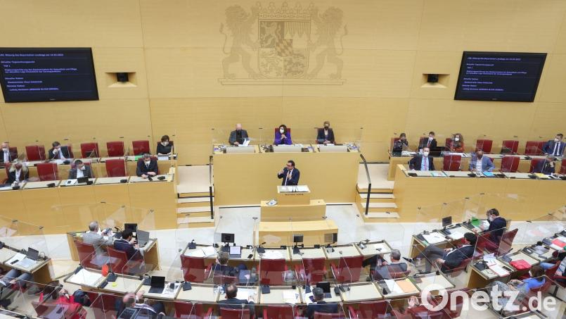 Eine Plenarsitzung im bayerischen Landtag. Bild: Karl-Josef Hildenbrand/dpa/Archivbild