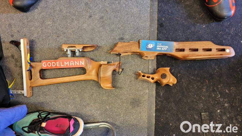 Der zerbrochene Schaft des Gewehres von Johannes Donhauser. Bild: Donhauer/privat