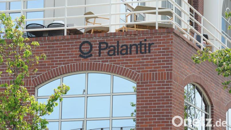 Der Sitz von Palantir in Palo Alto in Kalifornien. Symbolbild: Andrej Sokolow/dpa