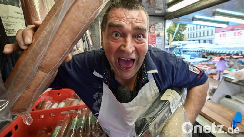 Wurst-Achim und seine Marktschreier-Freunde sind vom 10. bis 12. Juni zu Gast im Marktredwitzer Winkel. Symbolbild: Hendrik Schmidt/dpa