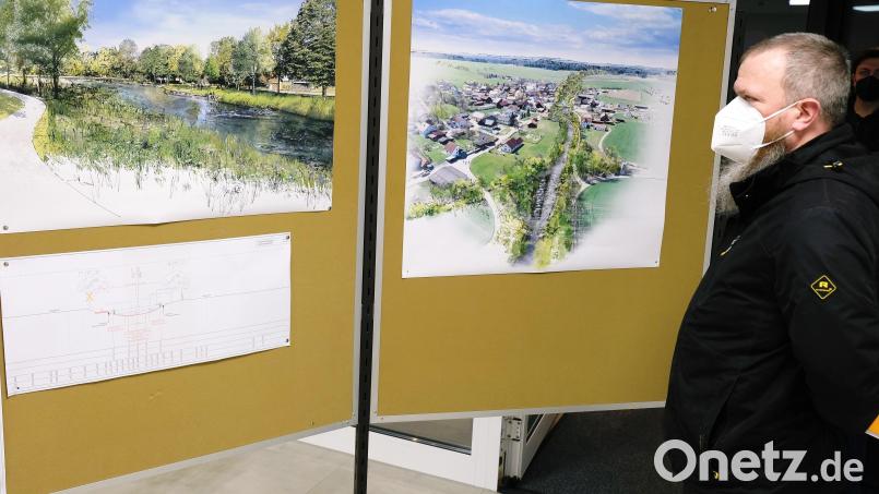 Im Rahmen des ökologischen Flussausbaues soll auch der Naherholungswert des Tremmersdorfer Ortskernes steigen, wie diese Animationsbilder zeigen Bild: do