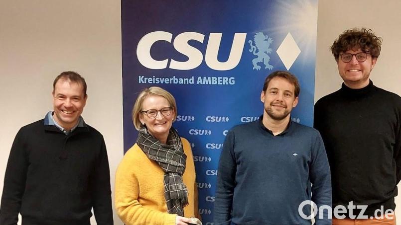 Das neue Vorstandsgremium der CSU Dreifaltigkeit (von links): Maxim Ziegler, Susanne Herding, Matthias Schöberl und Timo Doleschal. Bild: exb