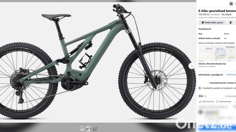 Mit dieser Anzeige wollte der mutmaßliche Täter das gestohlene E-Bike verkaufen. Bild: Screenshot: facebook.com/Staatsanwaltschaft Regensburg