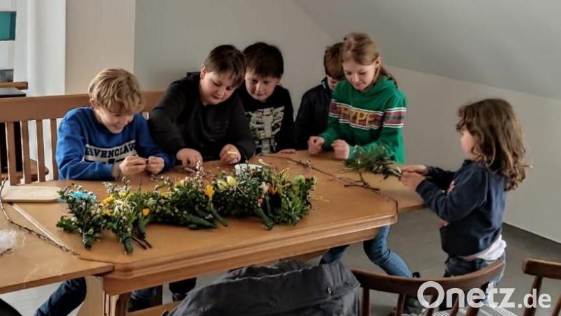 Die Haager Kinder waren mit Feuereifer bei der Sache. Bild: Anette Pößl /exb