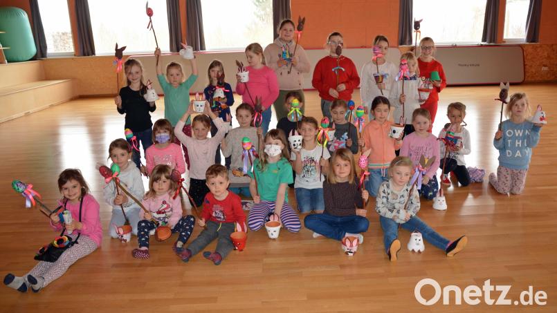 Die Resonanz war groß: Die Kinder hatten großen Spaß am Osterbasteln der AWO. Bild: Welnhofer/exb