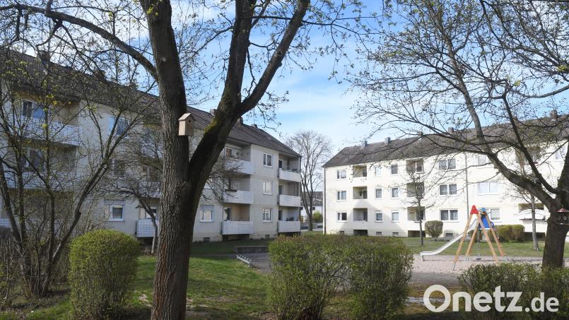 48 Wohnungen im Geierweg und im Habichtweg werden von der SGW Stadtbau energetisch saniert. Die Dächer werden unter anderem mit Photovoltaikanlagen bestückt. Bild: Gabi Schönberger