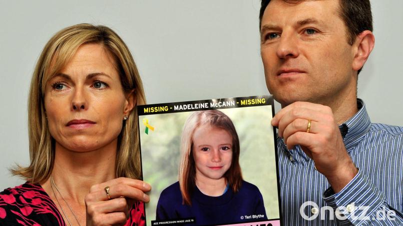 Kate und Gerry McCann, Eltern der verschwundenen Maddie, bei einem Such-Aufruf im Jahr 2012. Archivbild: John Stillwell