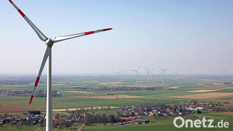 Windräder einer Windenergieanlage Symbolbild: Oliver Berg