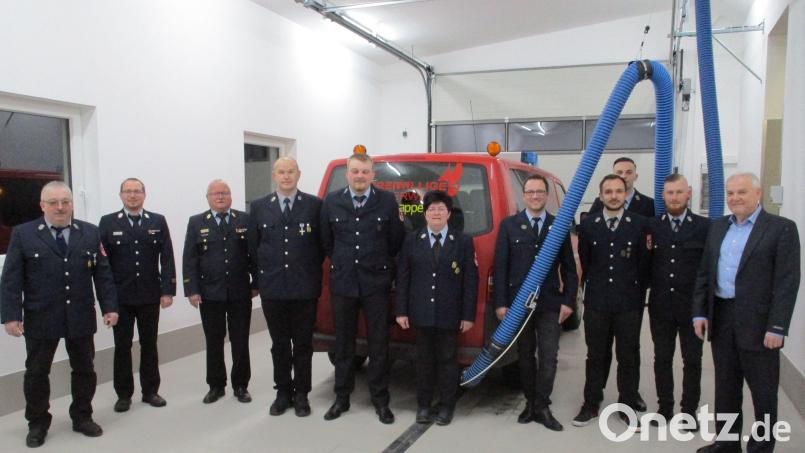 Auch im neuen Anbau des Feuerwehrgerätehauses Oberwappenöst ist die neue Abgasabsauganlage in Betrieb. Bild: Feuerwehr Oberwappenöst/exb