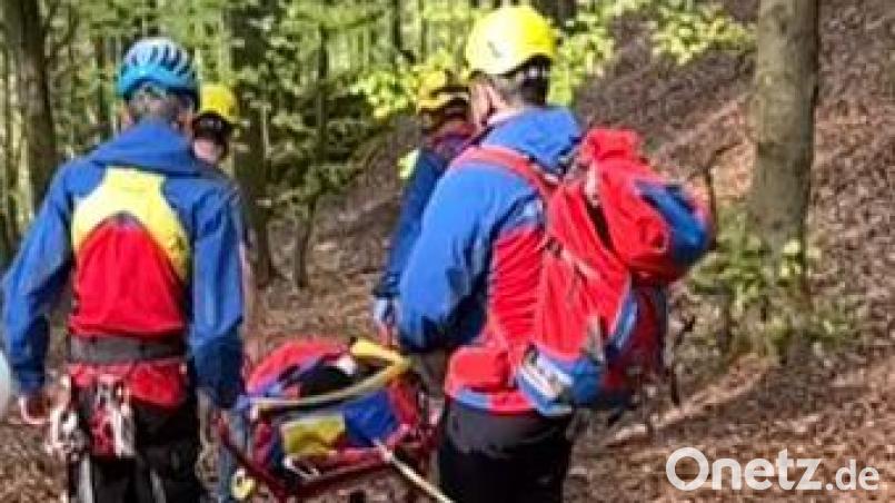 Die Bergwachten Amberg und Sulzbach-Rosenberg waren am Freitagnachmittag am Höhenglückstein im Einsatz. Bild: Maximilian Knab/Bergwacht Amberg