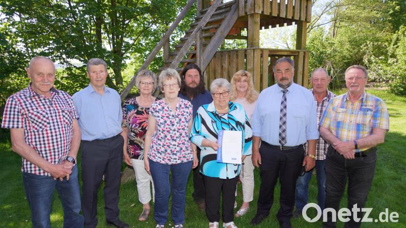 Der neue Vorstand des VdK-Ortsverbands Waldthurn mit Geehrten. Von links: Albert Pühler, VdK- Kreisvorsitzender Josef Rewitzer, Brigitte Pflaum, Renate Pühler, Martin Müller, Klara Reil, Maria Greim, Bürgermeister Josef Beimler, stellvertretender Vorsitzender Bernhard Fröhlich und Vorsitzender Heinz Greim. Bild: fvo
