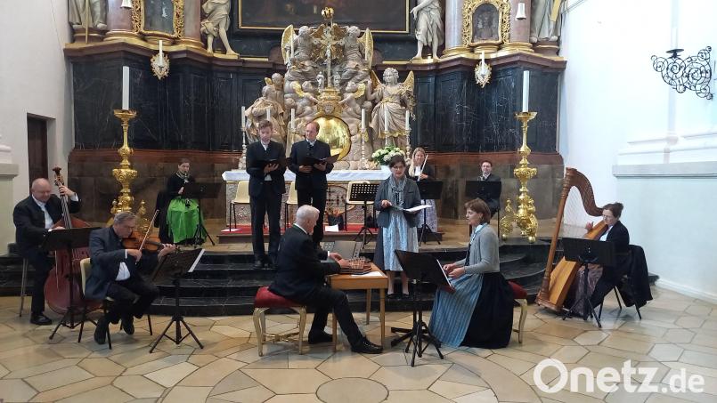 Das Ensemble Hans Berger interpretierte am Sonntag in der Basilika Waldsassen ein Marienkonzert. Bild: Katholische Kirchenstiftung/exb
