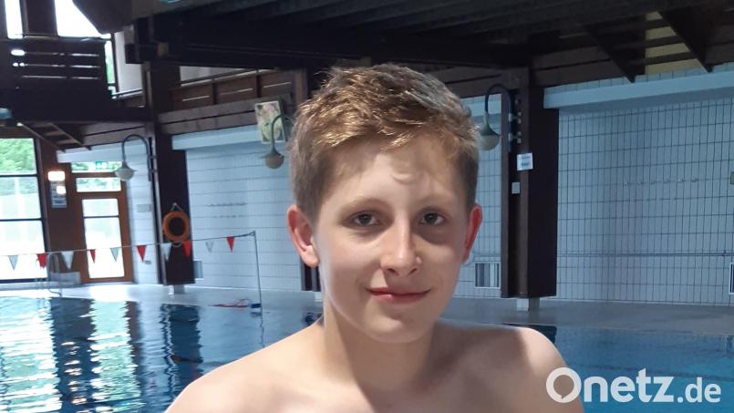 Leonhard Fütterer vom Tirschenreuther Schwimm-Club freut sich auf seine erste Teilnahme an den deutschen Jugendmeisterschaften am kommenden Dienstag in Berlin. Bild: rbg