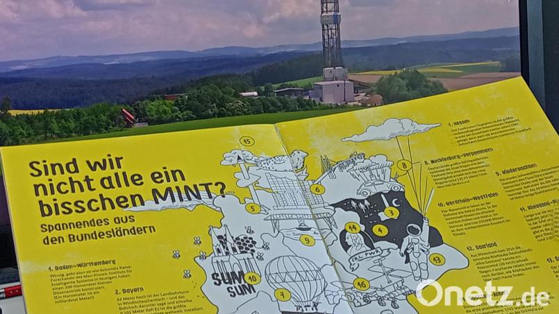 &quot;Hallo Echo&quot;, ruft die Figur in das tiefste Loch der Erde hinein. Das Geo-Zentrum Windischeschenbach hat es ins MINT-Malbuch des Bundesministeriums für Bildung und Forschung geschafft. Bild: shl