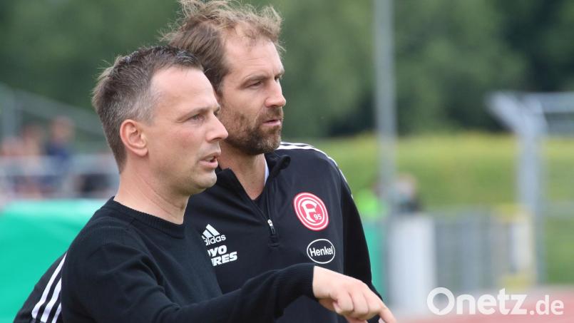 Bei Fortuna Düsseldorf war Thomas Kleine (rechts) unter anderem Co-Trainer von Christian Preußer (links). Archivbild: Piet Meyer