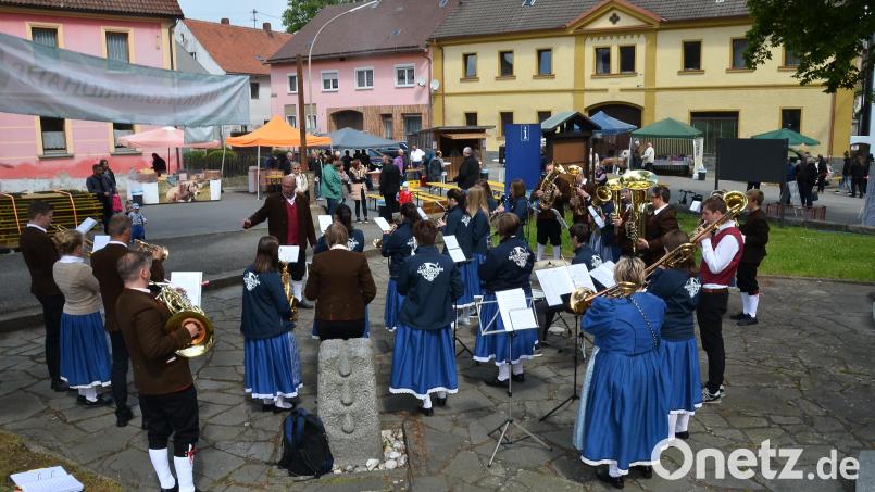 Zum Auftakt der Neuauflage des Waidhauser Frühlingsmarkts spielt das Vereinsorchester des Musikvereins unter Leitung von Hermann Mack ein Standkonzert. Bild: fjo