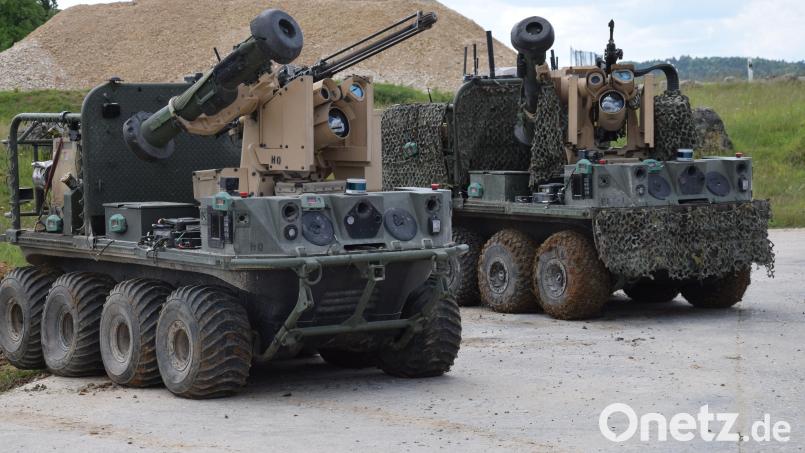 Erstmals unterwegs auf dem Truppenübungsplatz in Hohenfels: Autonome Militärfahrzeuge werden bei der US-Armee im Echteinsatz getestet. Bild: bö