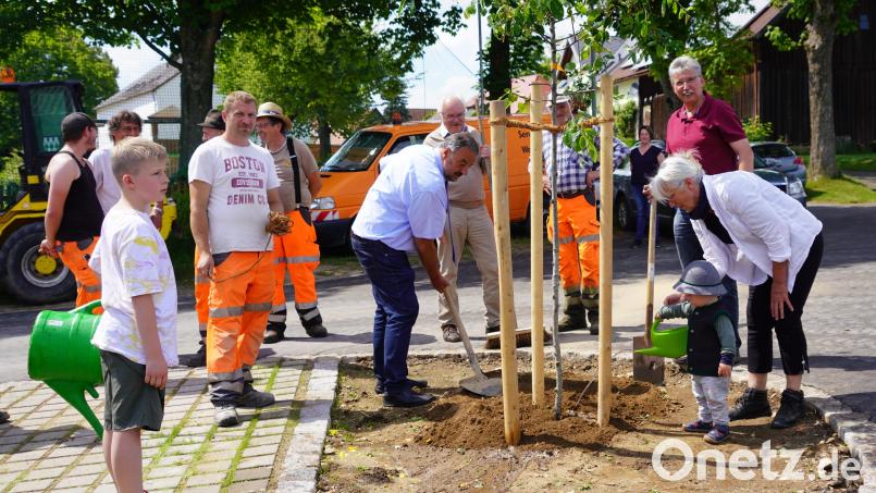 Baumpflanzaktion am Ortseingang von Lennesrieth Bild: fvo
