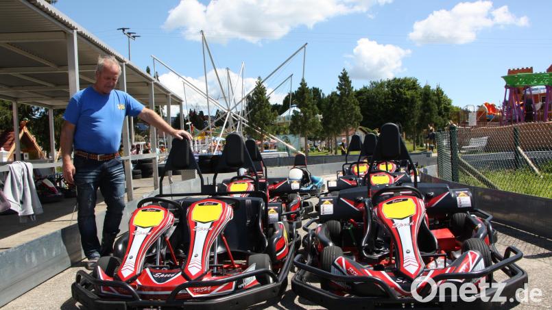 Ende Mai begannen die Probleme für Joachim Muth auf der Kart-Bahn. Bild: Elisabeth Geiling-Plötz