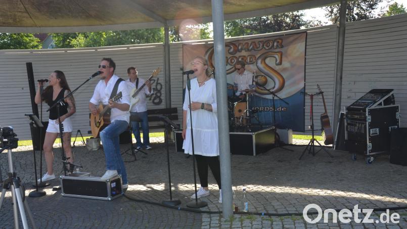Die Gruppe &quot;Major Chords&quot; ist erstmals bei den Vohenstraußer Serenaden aufgetreten. Bild: dob