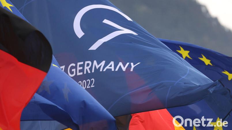 Bis Dienstag beraten sich die Länder der G7-Gruppe im Schloss Elmau. Bild: Karl-Josef Hildenbrand/dpa