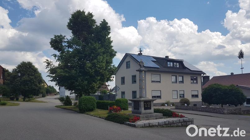 Die Verkehrssicherheit der Linde neben dem Kriegerdenkmal auf dem Dorfplatz in Etzgersrieth soll auf Wunsch von Marktrat Fritz Steinhilber kontrolliert werden. Bild: gi