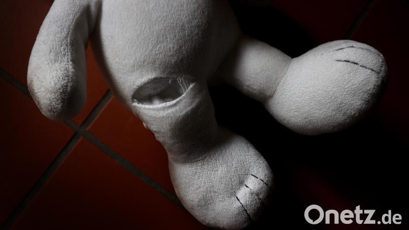 Ein Stofftier mit einem Riss am Bein liegt auf dem Fußboden einer Wohnung. Ein vier Monate altes Kind aus einem Ort im nördlichen Kreis Amberg-Sulzbach starb vermutlich nach massiver Gewalteinwirkung. Symbolbild: Karl-Josef Hildenbrand/dpa/exb