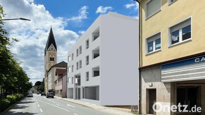 So soll das ADAC-Gebäude auf der Allee im Jahr 2024 aussehen. Es bietet Mietwohnungen für zehn Parteien. Grafik: Kunnert Architekten