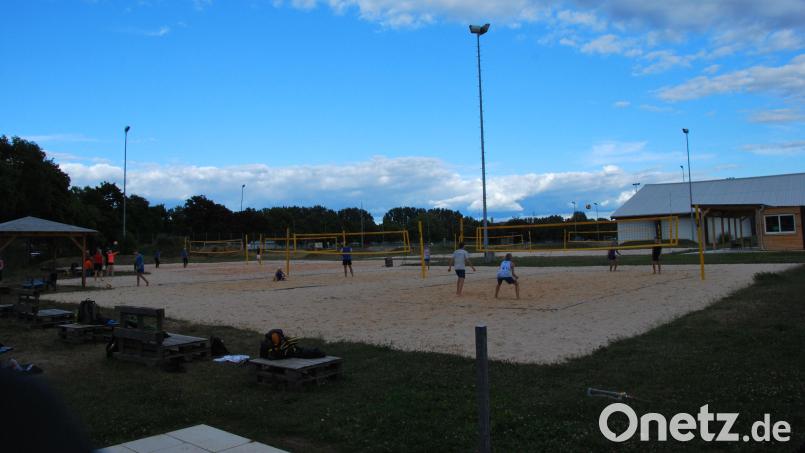 So sieht die neue Beachvolleyball-Arena des VC DJK Amberg aus. Am Freitag, 22. Juli, ist Eröffnung. Bild: gsp