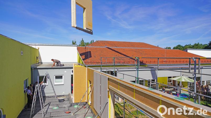 Der Anbau in der Kita St. Josef in Waldthurn soll bis zum Herbst fertig sein. Bild: fvo