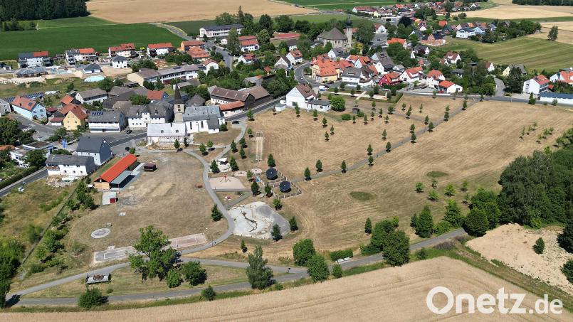 Wo früher eine große Fabrik stand, ist nun eine Grünfläche zur Erholung für die Bevölkerung entstanden. Die große Hitze und die Dürre machen auch den Pflanzen im Bürgerpark sichtlich zu schaffen. Bild: nza