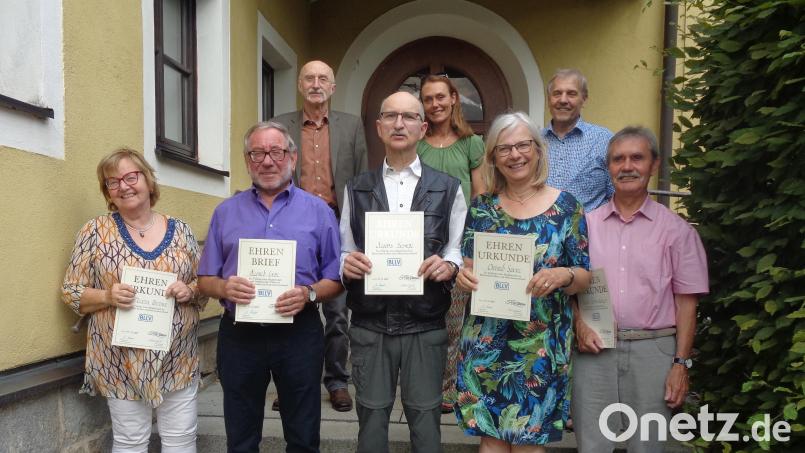 Der Kreisverband ehrte langjährige Mitglieder. Im Bild (vorne von links): Melitta Bittner, Alfred Liebl, Alfons Schießl, Vorsitzende Ortrud Sperl und Alois Schneeberger, dahinter (von links) Dritter Bürgermeister Günther Gilch, Anja Pongratz und Rudolf Teplitzky. Bild: Annemarie Mösbauer/exb