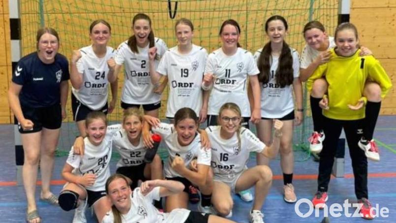 Das erfolgreiche Team der weiblichen C-Jugend der HSG Weiden, das den Sprung in die Landesliga geschafft hat. Bild: jpr