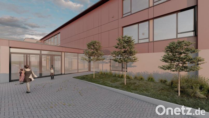 So soll die Jobst-vom-Brandt-Grundschule nach der Generalsanierung ausschauen. Grafik: Architekturbüro Hilgarth/exb