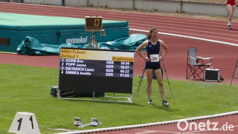 Eva Korb war bei der süddeutschen Meisterschaft in ihrem Vorlauf über 400 Meter die Schnellste. Bild: kro