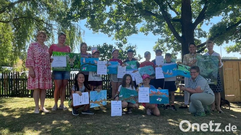 Die erfolgreichen Schüler der Grundschule Guteneck. Bild: Sandra Roidl/exb