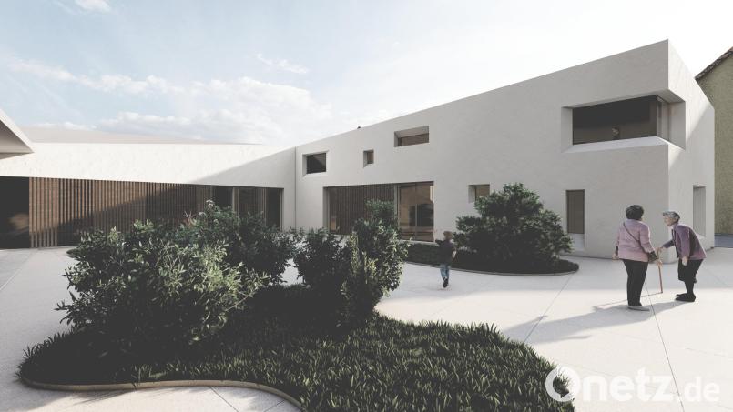 So könnte das neue Pfarrzentrum in Mantel aussehen. Die Visualisierung ist jedoch nur ein erster Vorentwurf. Bild: exb/2G Architekten