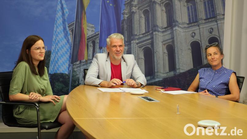 Beim Online-Treffen im Bayerischen Landtag (von links): Patricia Kemmeter, MdL Steffen Vogel (Vorsitzender AG Ehrenamt) und Beatrix Hertle (Geschäftsführerin LAGFA). Bild: CSU-Fraktion/exb
