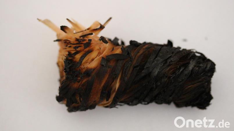 Der von den Beamten sichergestellte Grillanzünder. Bild: Polizeiinspektion Kemnath/exb