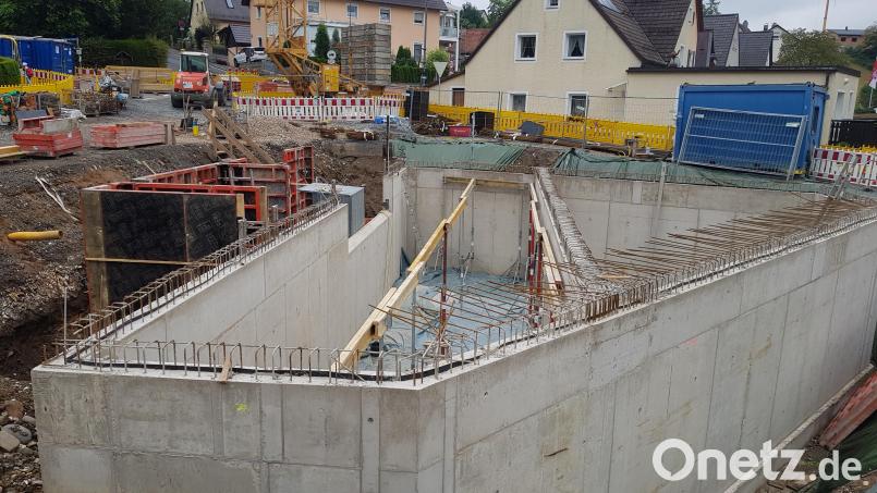 Die Arbeiten zum Regenüberlaufbecken am Naabberg liegen voll im Zeitplan. Bild: Benkhardt