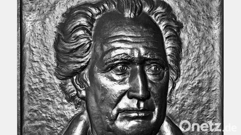 Dieses gusseiserne Porträt von Goethe ist auf der Gedenktafel im Haus Mehler verewigt. Der berühmte Dichter kam auf seiner Reise nach Italien auch durch Tirschenreuth. Bild: tsp