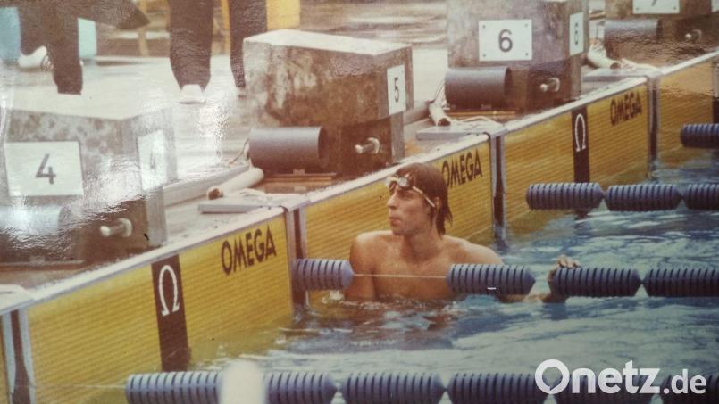 Peter Rosenkranz 1972 im Münchener Olympia-Schwimmbecken. Bild: Rosenkranz/exb
