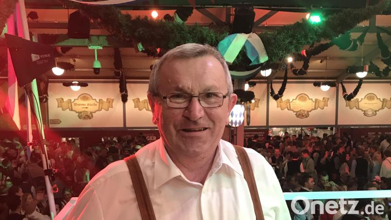 Alfons Steiner bei einem Auftritt als Blasmusiker auf dem Münchner Oktoberfest 2019. Bild: Melanie Steiner/exb